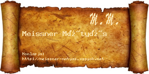 Meissner Mátyás névjegykártya