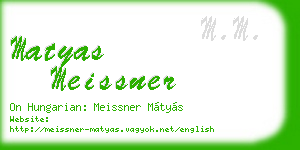 matyas meissner business card